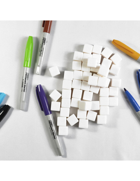 50 Dados en Blanco 16mm Apostrophe Games - Accesorios DIY