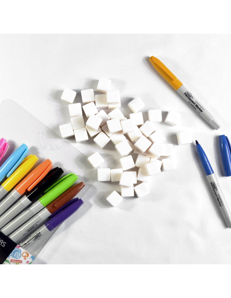 50 Dados en Blanco 16mm Apostrophe Games - Accesorios DIY