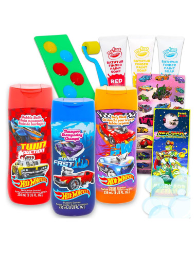 Juego de Baño Hot Wheels - Champú, Gel, Burbujas y Más