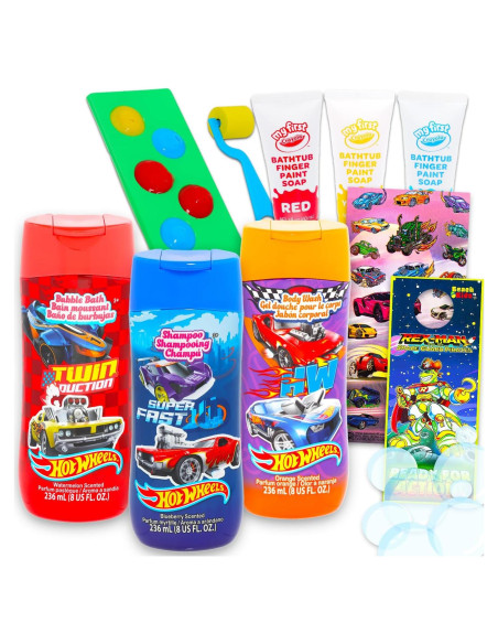 Juego de Baño Hot Wheels - Champú, Gel, Burbujas y Más