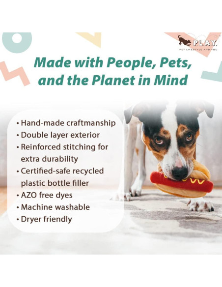 Juguete de Peluche para Perros P.L.A.Y. Hot Dog XS