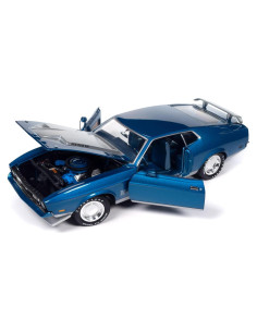 Coche Diecast 1971 Mach 1 Azul Metálico Auto World AMM1335