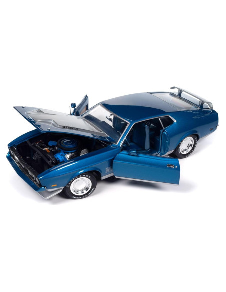 Coche Diecast 1971 Mach 1 Azul Metálico Auto World AMM1335