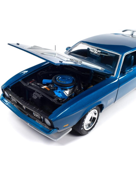 Coche Diecast 1971 Mach 1 Azul Metálico Auto World AMM1335