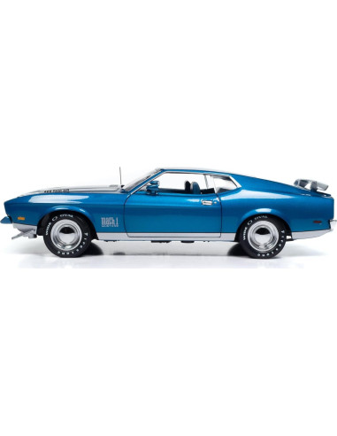 Coche Diecast 1971 Mach 1 Azul Metálico Auto World AMM1335