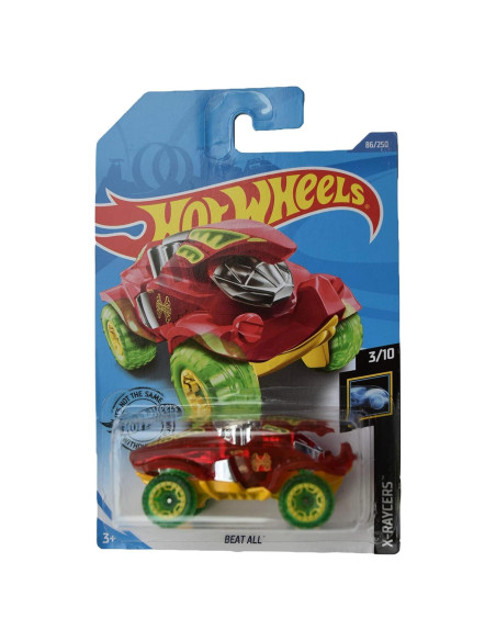 Hot Wheels Beat All 86/250 Coche de Fundición Escala 1:64 Rojo