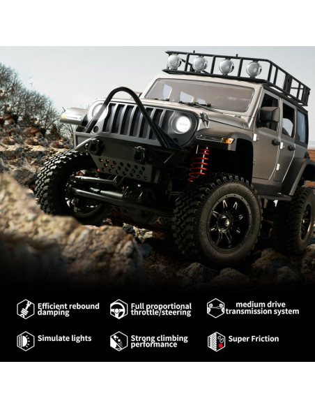 Coche RC GoolRC Crawler 1:12 4WD Todo Terreno con 2 Baterías