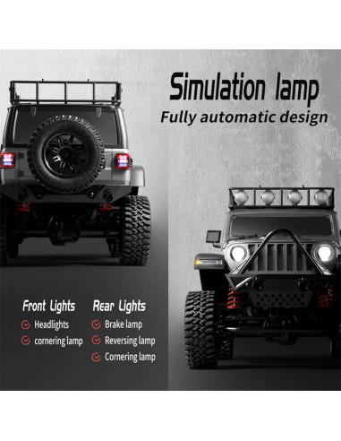 Coche RC GoolRC Crawler 1:12 4WD Todo Terreno con 2 Baterías