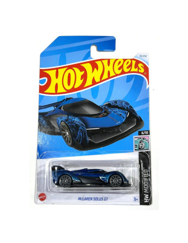 Hot Wheels 2024 McLaren Solus GT 1:64 Azul Coche de Juguete
