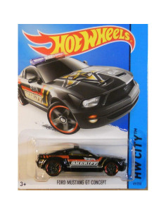 Coche de Policía Hot Wheels Ford Mustang GT 1:64 Negro 2