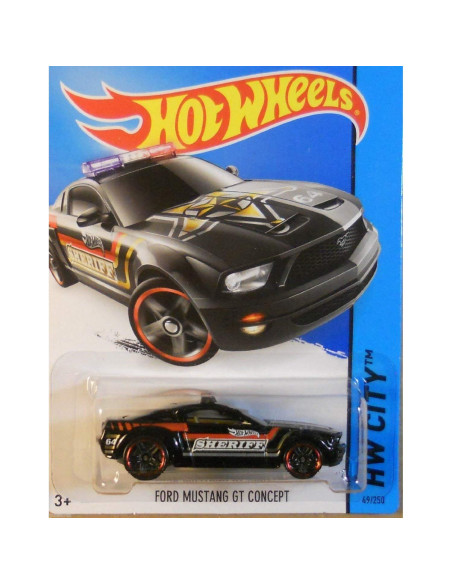 Coche de Policía Hot Wheels Ford Mustang GT 1:64 Negro