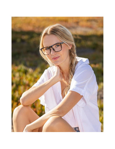 Gafas de Luz Azul Blue Planet Unisex - Montura Cuadrada Negra