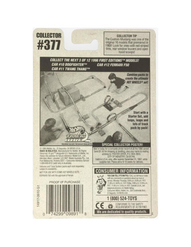 Hot Wheels Ferrari F50 1996 1:64 Coleccionista 7.62 cm