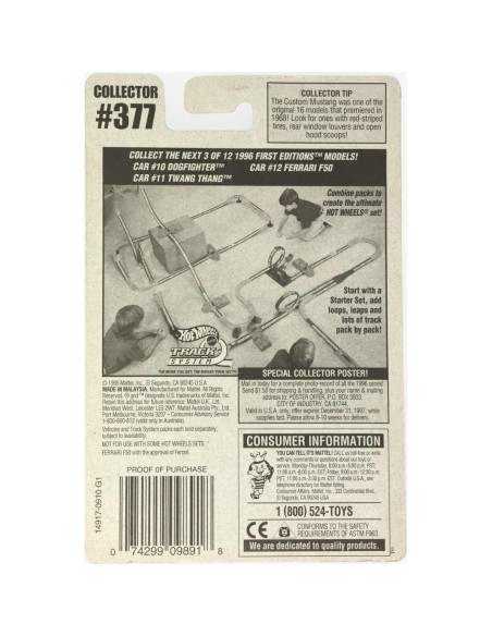 Hot Wheels Ferrari F50 1996 1:64 Coleccionista 7.62 cm