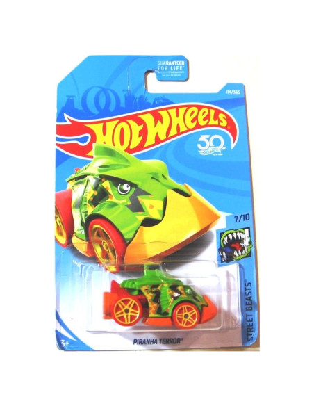 Hot Wheels Terror Piraña 2018 1:64 Verde Neón