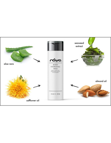Leche Hidratante Corporal Raya 236.6 ml | Aceites Naturales y Vitaminas