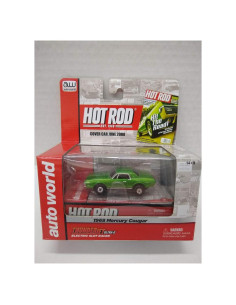 Coche Eléctrico de Slot HO Auto World 1968 Cougar Verde