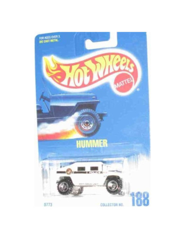 Hummer Policía Hot Wheels 1:64 Blanco Coleccionable Mattel