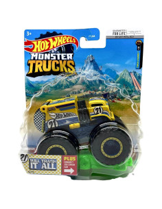 Camión Monster Trucks Hot Wheels 1:64 Amarillo/Azul