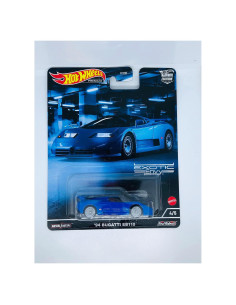 Hot Wheels 2022 Bugatti EB110 Azul 1:64 Premium Coleccionable
