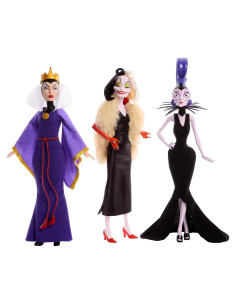 Muñecas Villanas Disney Mattel - Reina Malvada, Cruella, Yzma
