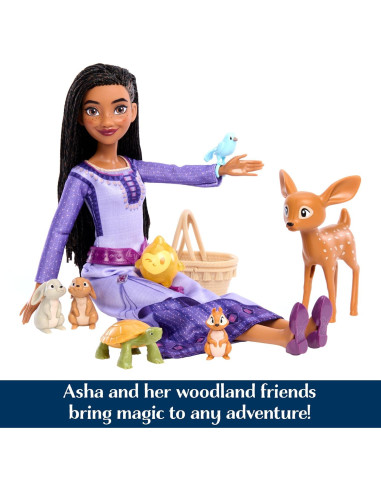 Set de Juguetes Disney Wish Mattel Asha con 6 Sorprisas