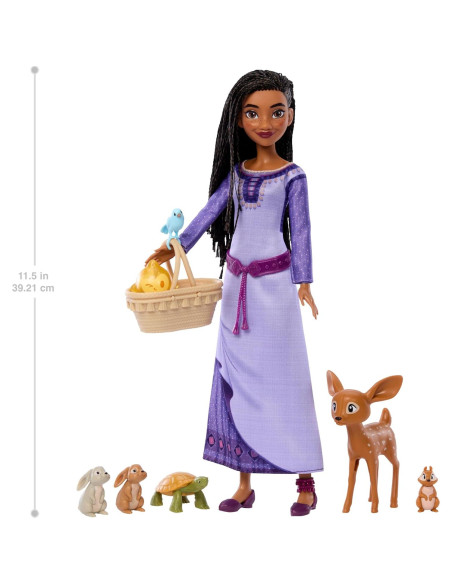 Set de Juguetes Disney Wish Mattel Asha con 6 Sorprisas