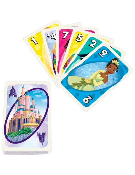 Juego de Cartas UNO Princesas Disney Mattel para Niños