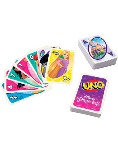 Juego de Cartas UNO Princesas Disney Mattel para Niños