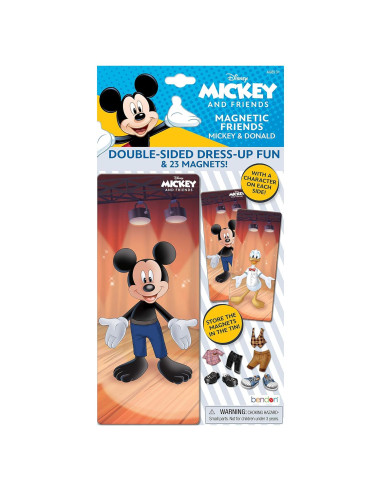 Lata de Muñecas Magnéticas Disney Mickey y Donald 23 Piezas