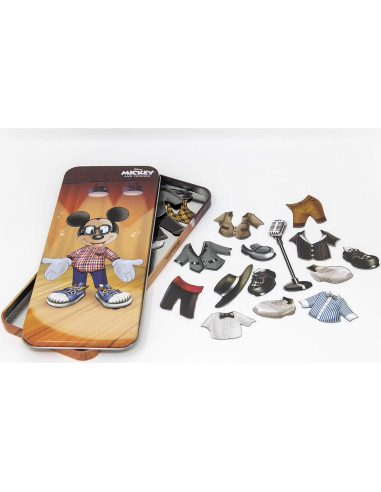 Lata de Muñecas Magnéticas Disney Mickey y Donald 23 Piezas