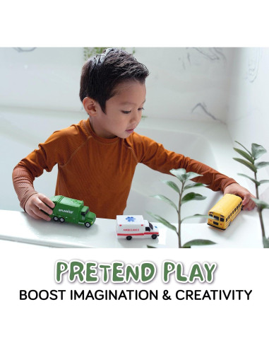 Juguetes de baño sin moho SplashEZ - Set de vehículos para niños