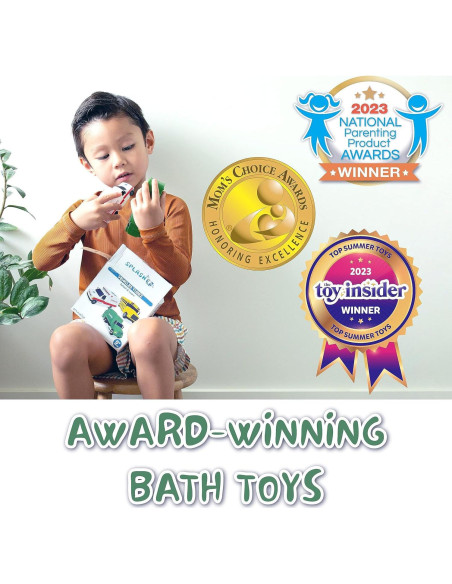 Juguetes de baño sin moho SplashEZ - Set de vehículos para niños