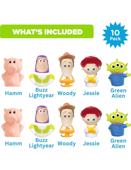 Títeres de dedo Toy Story Disney - 10 piezas para baño