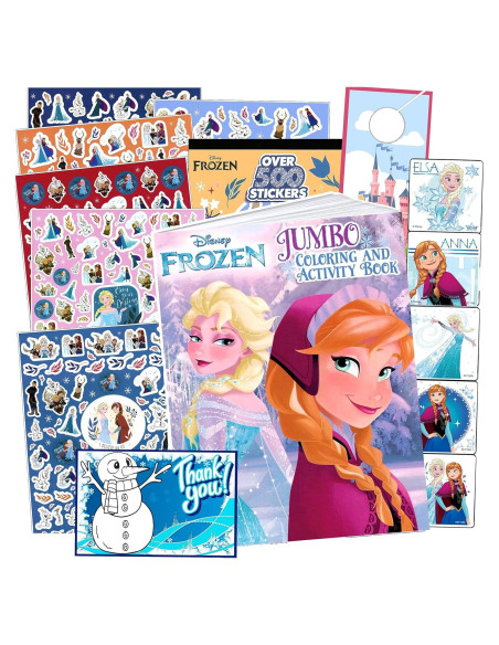 Libro para Colorear Disney Frozen con 500 Stickers y Colgador