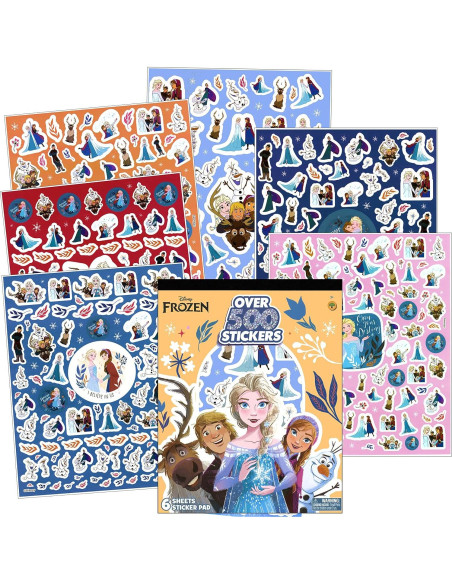 Libro para Colorear Disney Frozen con 500 Stickers y Colgador