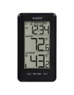 Termómetro Digital Inalámbrico La Crosse Negro con Humedad