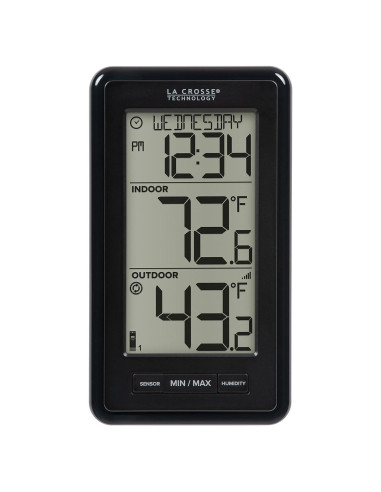 Termómetro Digital Inalámbrico La Crosse Negro con Humedad