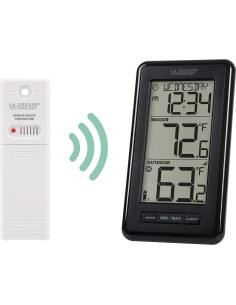 Termómetro Digital Inalámbrico La Crosse Negro con Humedad 2