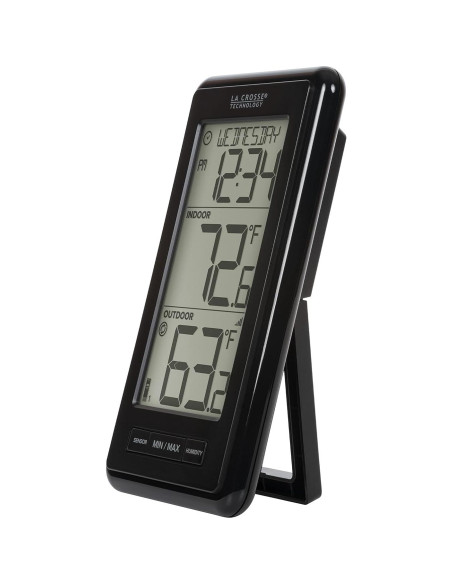 Termómetro Digital Inalámbrico La Crosse Negro con Humedad