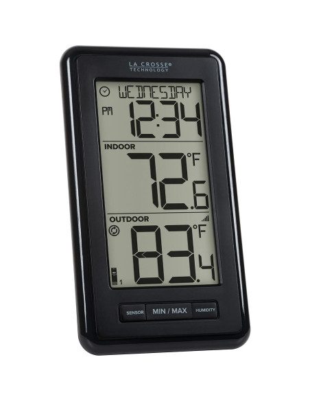 Termómetro Digital Inalámbrico La Crosse Negro con Humedad