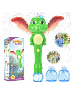 Varita de Burbujas Dinosaurio Chridark Verde 27 cm para Niños
