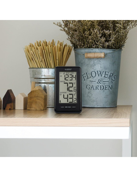 Termómetro Digital Inalámbrico La Crosse Negro con Humedad