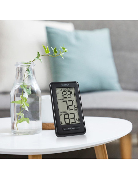 Termómetro Digital Inalámbrico La Crosse Negro con Humedad