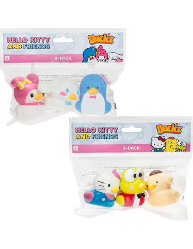 Set de 6 Patos de Goma Hello Kitty y Amigos - Juguetes de Baño