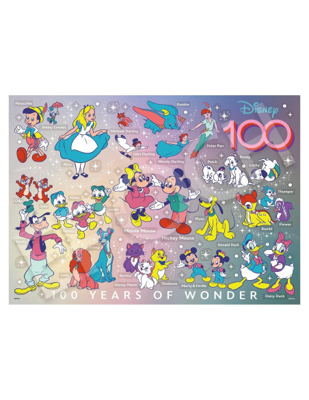 Rompecabezas Disney 100 Años de Maravillas 500 Piezas 38x53cm