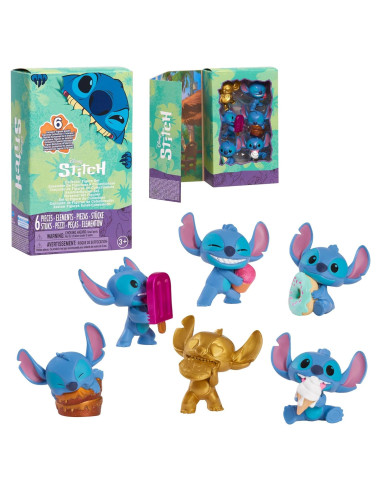 Conjunto Figuras Coleccionables Disney Stitch 6 Piezas Just Play