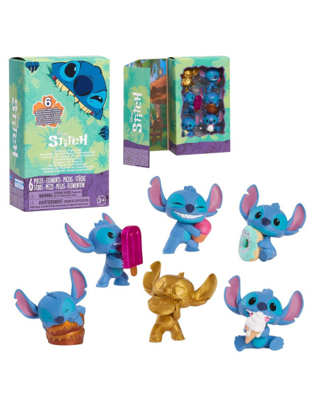 Conjunto Figuras Coleccionables Disney Stitch 6 Piezas Just Play