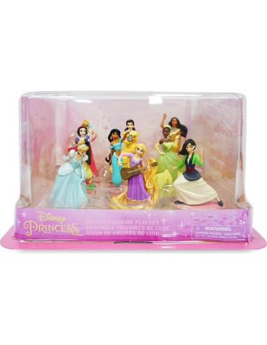 Juego de Figuras Deluxe Princesas Disney - 9 Figuras PVC 10.16 cm