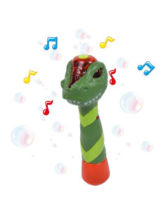 Varita de Burbujas Dinosaurio Maxx Bubbles con Sonido y Luz